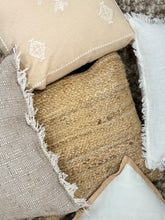 50cm Cream Embroidered Cotton Cushion